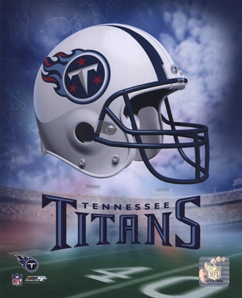Framed Tennessee Titans Helmet Logo Print