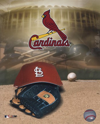 Framed Cardinals - &#39;04 Logo / Cap Print