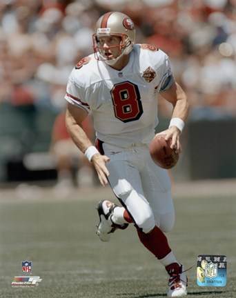 Framed Steve Young - Rolling Out Print