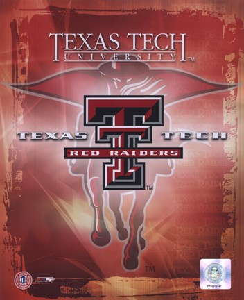 Framed Texas Tech University  Logo Print