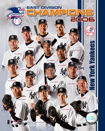 Framed 2006 - Yankees East Division Champs Team Composite Print