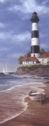 Framed Lighthouse Shoals II Print