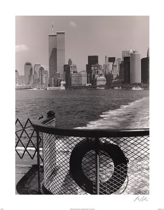 Framed World Trade Center from Staten Island Ferry Print