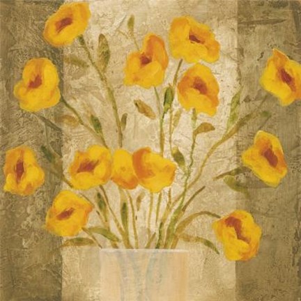 Framed Yellow Flowers Print