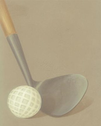 Framed Golf Club With Ball Print