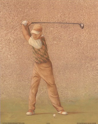 Framed Golfer II Print