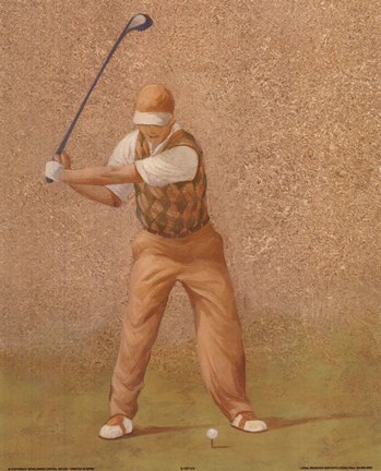 Framed Golfer III Print
