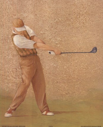 Framed Golfer V Print