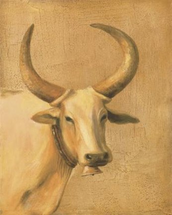 Framed Tan Cow Print