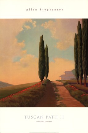 Framed Tuscan Path II Print