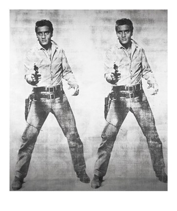 Framed Elvis, 1963 (double Elvis) Print