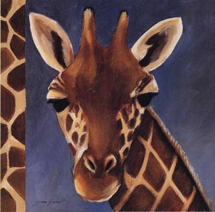 Framed Exotic Giraffe - Mini Print