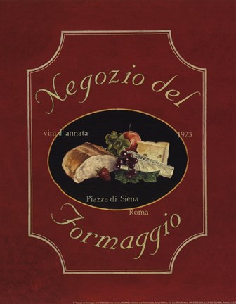 Framed Negozio Del Formaggio - Mini Print