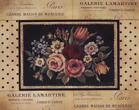 Framed Vintage Bouquet I - Mini Print
