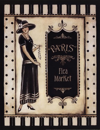 Framed Paris Flea Market - Mini Print