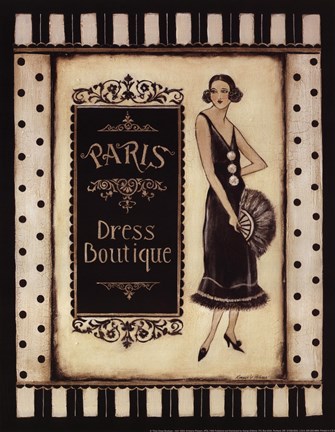 Framed Paris Dress Boutique - Mini Print
