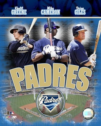 Framed Padres 2007 - Big 3 Hitters Print