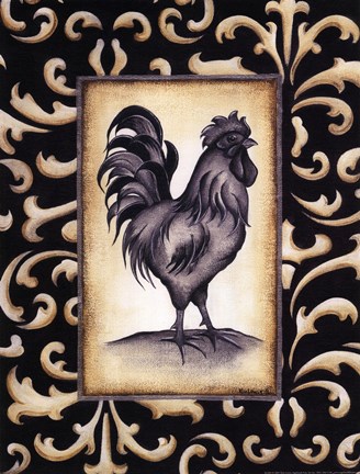 Framed Rooster I Print