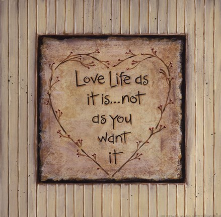 Framed Love Life As It Is Print