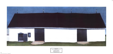 Framed White Canadian Barn, No. 2 Print