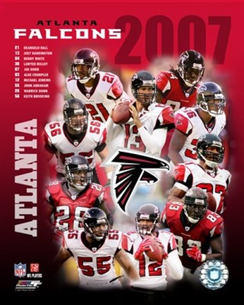 Framed 2007 - Falcons Team Composite Print