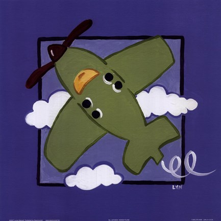 Framed Kiddie Plane Print