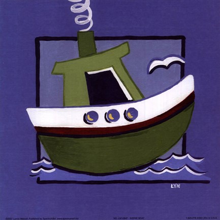Framed Kiddie Boat Print