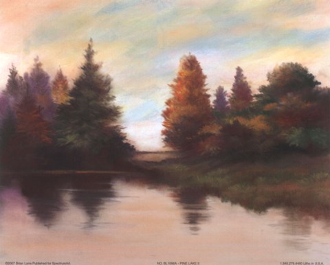 Framed Pine Lake II Print