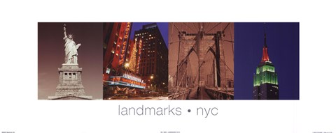 Framed Landmarks NYC Print