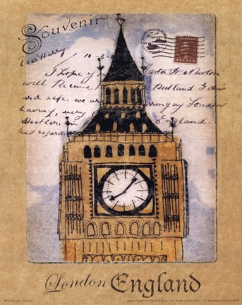 Framed Souvenir of London Print