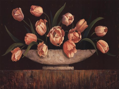 Framed Elegant Tulips - mini Print