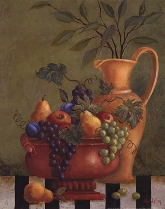 Framed Fresco Fruit II Print