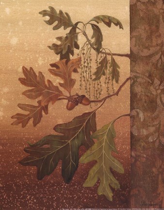 Framed Oak Leaves - Mini Print