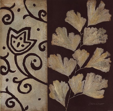 Framed Brown Leaf III Print