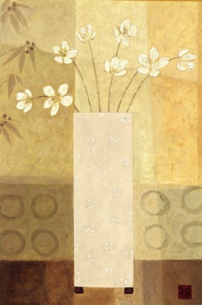 Framed Asian Blossoms II Print