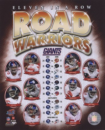 Framed New York Giants &quot;Road Warriors&quot; Composite (#66) Print