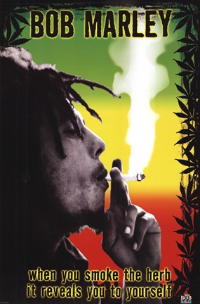 Framed Bob Marley Herb Print