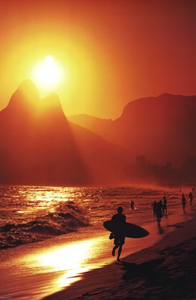 Framed Ipanema Beach Rio De Janeiro Print