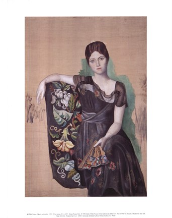 Framed Olga in an Armchair Print