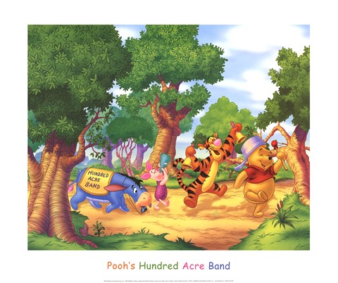 Framed Pooh&#39;s Hundred Acre Band Print