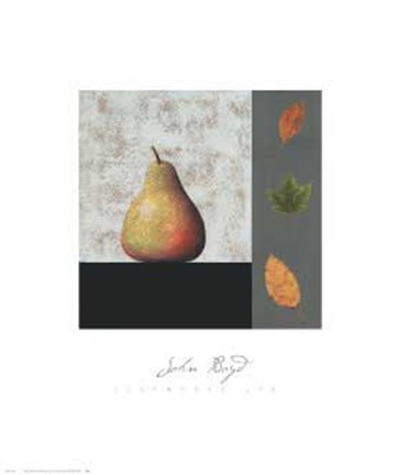 Framed Pear and Leaves Print