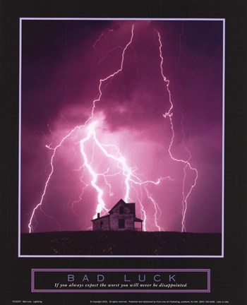 Framed Bad Luck - Lightning Print