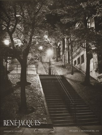 Framed Escalier a Montmartre II, 1950 Print