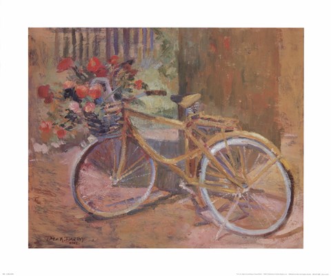 Framed La Bicyclette Print