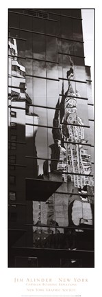 Framed Chrysler Building Reflections Print