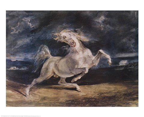 Framed Frightened Horse Print
