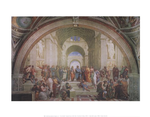 Framed School of Athens, c.1511 Print