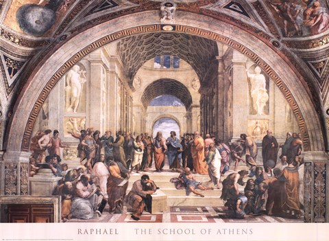 Framed School of Athens, c.1511 Print