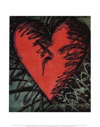 Framed Rancho Woodcut Heart Print