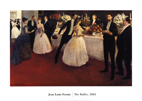 Framed Buffet, 1884 Print